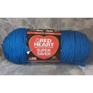 Red Heart Super Saver Acrylic Yarn Blue 364 Yards Skein 7 oz 4 Ply E300 0886